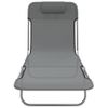 Pack 2 Uds Tumbonas De Jardín | Silla | Sillón Exterior Plegables Acero Y Textilene Gris Cfw182289