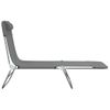 Pack 2 Uds Tumbonas De Jardín | Silla | Sillón Exterior Plegables Acero Y Textilene Gris Cfw182289