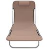 Pack 2 Uds Tumbonas De Jardín | Silla | Sillón Exterior Plegables Acero Y Textilene Marrón Cfw218858