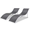 Pack 2 Uds Tumbonas De Jardín | Silla | Sillón Exterior Plegables Aluminio Y Textilene Cfw879772