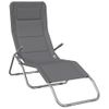 Pack 2 Uds Tumbonas De Jardín | Silla | Sillón Exterior Plegables Textilene Acero Con Recubrimiento Gris Cfw355903