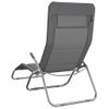 Pack 2 Uds Tumbonas De Jardín | Silla | Sillón Exterior Plegables Textilene Acero Con Recubrimiento Gris Cfw355903