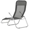 Pack 2 Uds Tumbonas De Jardín | Silla | Sillón Exterior Plegables Textilene Gris Antracita Cfw779704