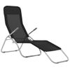 Pack 2 Uds Tumbonas De Jardín | Silla | Sillón Exterior Plegables Textilene Negro Cfw776035