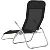 Pack 2 Uds Tumbonas De Jardín | Silla | Sillón Exterior Plegables Textilene Negro Cfw776035