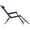 Pack 2 Uds Tumbonas De Jardín | Silla | Sillón Exterior Plegables Con Reposapiés Acero Azul Cfw164680