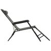 Pack 2 Uds Tumbonas De Jardín | Silla | Sillón Exterior Plegables Con Reposapiés Acero Gris Cfw951134