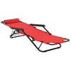 Pack 2 Uds Tumbonas De Jardín | Silla | Sillón Exterior Plegables Con Reposapiés Acero Rojo Cfw282354