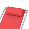 Pack 2 Uds Tumbonas De Jardín | Silla | Sillón Exterior Reclinables Acero Rojas Cfw782934