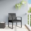 Pack 2 Uds Sillas De Comedor De Jardín | Silla De Exterior | Sillón Pp Aspecto Ratán Gris Oscuro Cfw599294