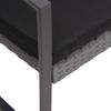 Pack 2 Uds Sillas De Comedor De Jardín | Silla De Exterior | Sillón Pp Aspecto Ratán Gris Oscuro Cfw599294