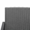 Pack 2 Uds Sillas De Comedor De Jardín | Silla De Exterior | Sillón Pp Aspecto Ratán Gris Oscuro Cfw599294