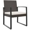 Pack 2 Uds Sillas De Comedor Para Jardín | Silla De Exterior | Sillón Pp Aspecto De Ratán Marrón Cfw599295