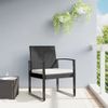 Pack 2 Uds Sillas De Comedor Para Jardín | Silla De Exterior | Sillón Pp Aspecto De Ratán Negro Cfw599296