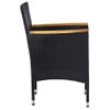 Pack 2 Uds Sillas De Comedor Para Jardín | Silla De Exterior | Sillón Ratán Sintético Negro Cfw599605