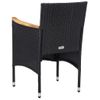 Pack 2 Uds Sillas De Comedor Para Jardín | Silla De Exterior | Sillón Ratán Sintético Negro Cfw599605