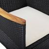 Pack 2 Uds Sillas De Comedor Para Jardín | Silla De Exterior | Sillón Ratán Sintético Negro Cfw599605