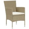 Pack 2 Uds Sillas De Jardín | Silla De Exterior | Sillón Ratán Sintético Beige Cfw599600