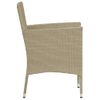 Pack 2 Uds Sillas De Jardín | Silla De Exterior | Sillón Ratán Sintético Beige Cfw599600