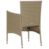 Pack 2 Uds Sillas De Jardín | Silla De Exterior | Sillón Ratán Sintético Beige Cfw599600