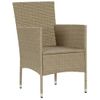 Pack 2 Uds Sillas De Jardín | Silla De Exterior | Sillón Ratán Sintético Beige Cfw599600