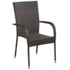 Pack 2 Uds Sillas De Jardín | Silla De Exterior | Sillón Apilables Ratán Sintético Marrón Cfw599655