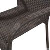 Pack 2 Uds Sillas De Jardín | Silla De Exterior | Sillón Apilables Ratán Sintético Marrón Cfw599655