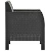 Pack 2 Uds Sillas De Jardín | Silla De Exterior | Sillón Con Cojines Pp Ratán Gris Antracita Cfw600238