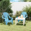 Pack 2 Uds Sillas De Jardín | Silla De Exterior | Sillón Niños Aspecto Madera Pp Azul 37x34x44 Cm Cfw599595