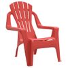 Pack 2 Uds Sillas De Jardín | Silla De Exterior | Sillón Niños Aspecto Madera Pp Rojo 37x34x44 Cm Cfw599598