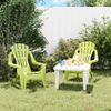 Pack 2 Uds Sillas De Jardín | Silla De Exterior | Sillón Niños Aspecto Madera Pp Verde 37x34x44cm Cfw599599