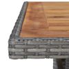 Mesa Comedor Para Jardín | Mesa De Exterior Ratán Sintético Madera De Acacia Gris Cfw83259