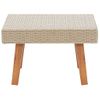 Mesa De Centro De Jardín | Mesa De Exterior Ratán Sintético Beige Cfw84713