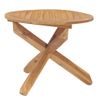 Mesa De Comedor De Jardín | Mesa De Exterior Madera Maciza De Teca Ø90x75 Cm Cfw34127