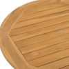 Mesa De Comedor De Jardín | Mesa De Exterior Madera Maciza De Teca Ø90x75 Cm Cfw34127