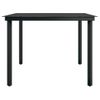 Mesa De Comedor Para Jardín | Mesa De Exterior Acero Y Vidrio Negro 200x100x74 Cm Cfw46898