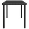 Mesa De Comedor Para Jardín | Mesa De Exterior Ratán Sintético Negro 180x70x73 Cm Cfw28998