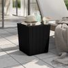 Mesa De Jardín | Mesa De Exterior Con Tapa Extraíble Polipropileno Negro Cfw50322