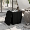 Mesa De Jardín | Mesa De Exterior Con Tapa Extraíble Polipropileno Negro Cfw50322