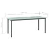 Mesa De Jardín | Mesa De Exterior De Aluminio Y Vidrio Gris Claro 190x90x74 Cm Cfw22783