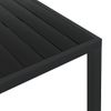 Mesa De Jardín | Mesa De Exterior De Aluminio Y Wpc Negra 150x90x74 Cm Cfw61922