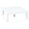 Mesa De Jardín | Mesa De Exterior De Plástico Blanco 78x78x31 Cm Cfw86442