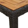 Mesa De Jardín | Mesa De Exterior Madera Acacia Ratán Sintético Negra 190x90x75 Cm Cfw15277