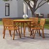 Mesa De Jardín | Mesa De Exterior Madera Maciza De Acacia Ø110 Cm Cfw90714