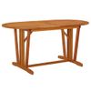 Mesa De Jardín | Mesa De Exterior Madera Maciza De Eucalipto 160x85x75 Cm Cfw89161