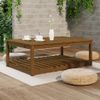 Mesa De Jardín | Mesa De Exterior Madera Maciza Pino Marrón Miel 121x82,5x45 Cm Cfw51022