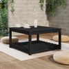 Mesa De Jardín | Mesa De Exterior Madera Maciza Pino Negro 82,5x82,5x45 Cm Cfw73683