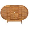 Mesa De Jardín | Mesa De Exterior Plegable Madera Maciza De Acacia 160x85x75 Cm Cfw35617