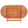 Mesa De Jardín | Mesa De Exterior Plegable Madera Maciza De Eucalipto 160x85x74 Cm Cfw75542