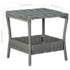 Mesa De Jardín | Mesa De Exterior Ratán Sintético Gris Claro 45x45x46,5 Cm Cfw39175